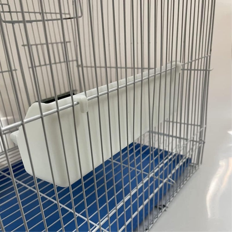 Seneme Bird Feeder/Dispenser for Cage, 4 Pack PP Material, Holds More Feeds, Double Cups Design, Perfect for Small Birds, Accessories Included - Image 4